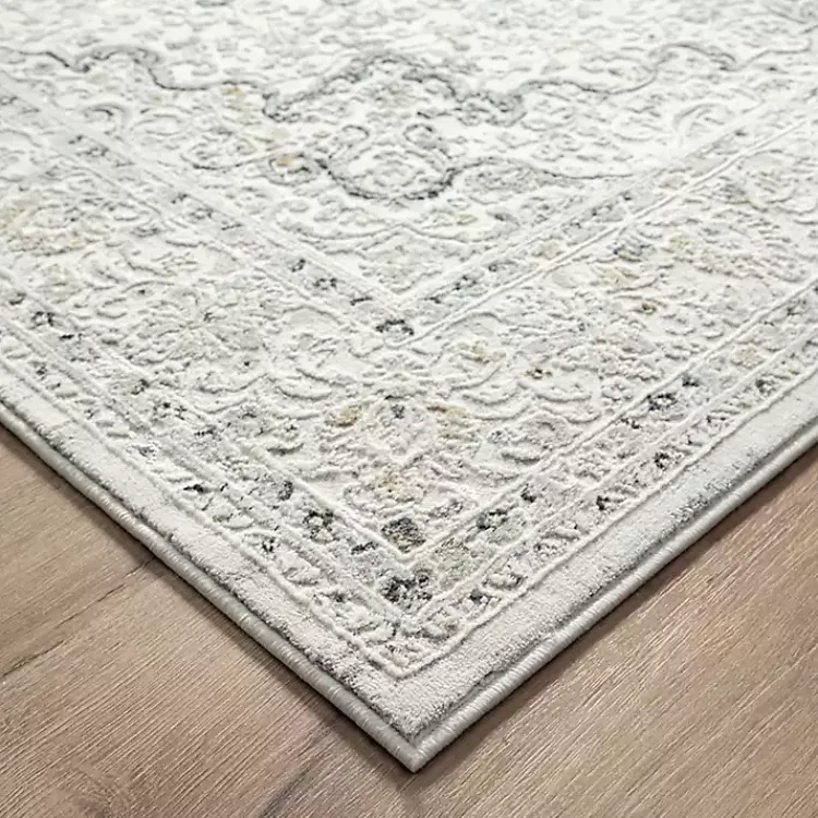 Area Rugs-Kirklands Home Isabella Gray and Ivory Area Rug, 4x6