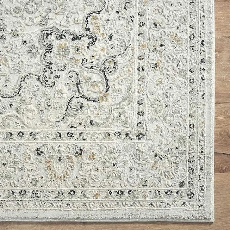 Area Rugs-Kirklands Home Isabella Gray and Ivory Area Rug, 5x7