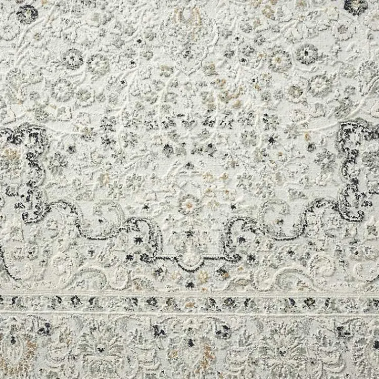 Area Rugs-Kirklands Home Isabella Gray and Ivory Area Rug, 5x7