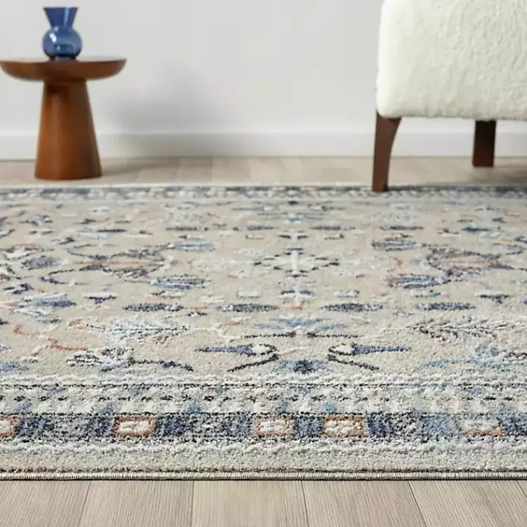 Area Rugs-Kirklands Home Vista Blue Beige Runner, 2x7