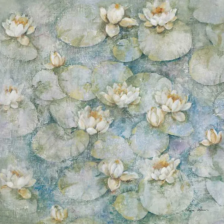 Canvas Art-Kirklands Home Water Lilies Framed Canvas Art Print