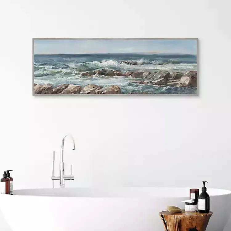 Canvas Art-Kirklands Home Moody Ocean View Framed Canvas Art Print