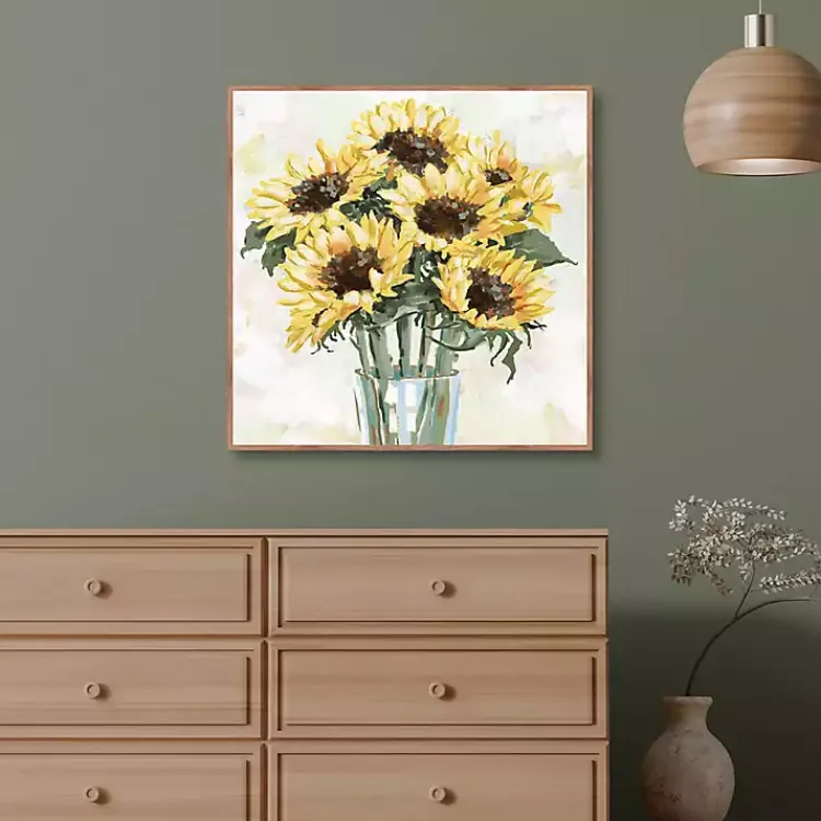 Canvas Art-Kirklands Home Sunny Sunflowers Framed Canvas Art Print