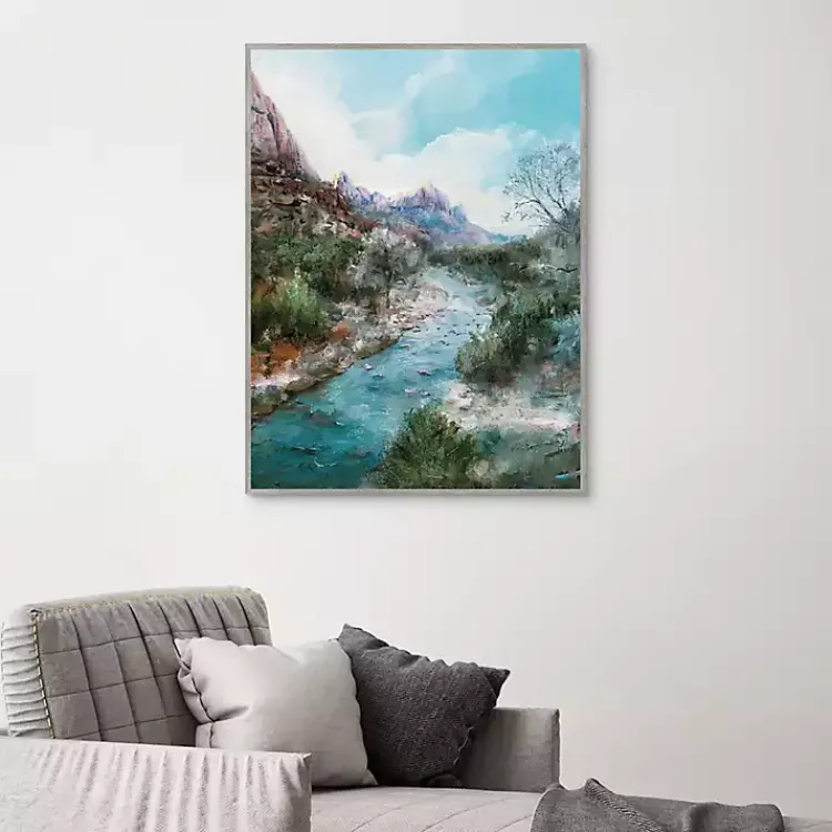 Canvas Art-Kirklands Home Desert Blues Framed Canvas Art Print