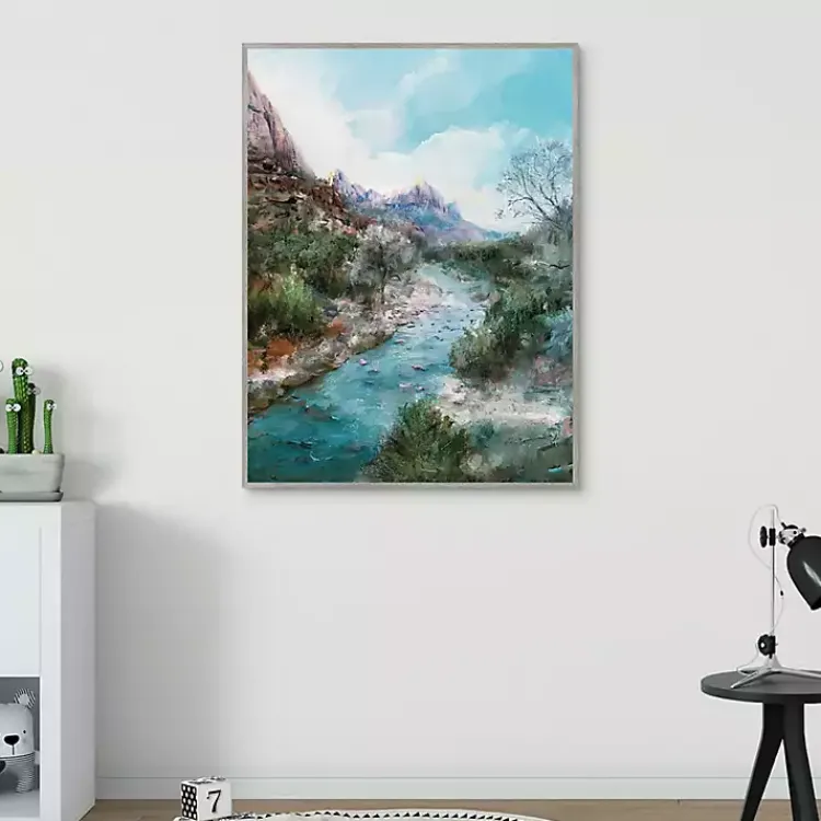 Canvas Art-Kirklands Home Desert Blues Framed Canvas Art Print