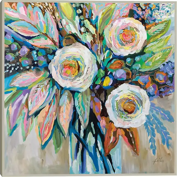 Canvas Art-Kirklands Home Curious Bouquet Framed Canvas Art Print