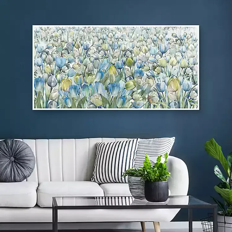 Canvas Art-Kirklands Home Tulip Parade Framed Canvas Art Print Multi