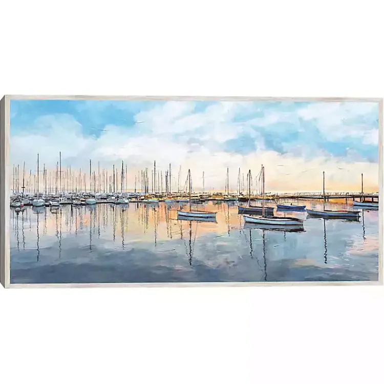 Canvas Art-Kirklands Home Tranquil Harbor Framed Canvas Art Print