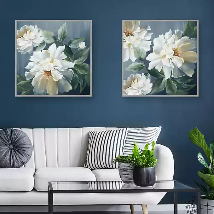 Canvas Art-Kirklands Home Secret Garden Framed Canvas Art Print Blue