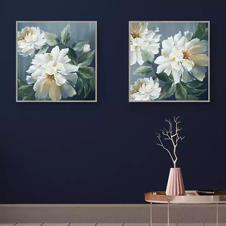 Canvas Art-Kirklands Home Secret Garden Framed Canvas Art Print Blue