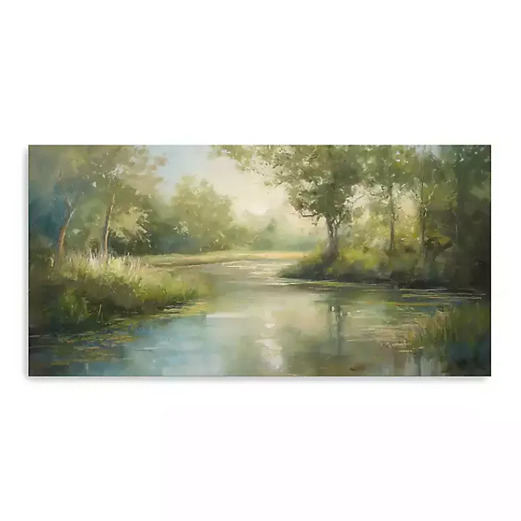 Canvas Art-Kirklands Home Peaceful Currents Canvas Art Print Green