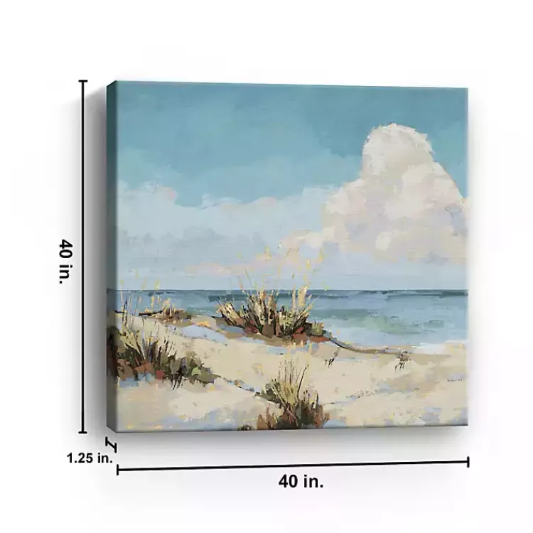 Canvas Art-Kirklands Home Secret Sands Shoreline Canvas Art Print Blue
