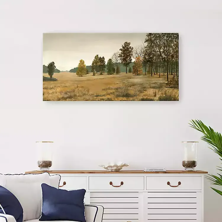 Canvas Art-Kirklands Home Panorama Tree Landscape Canvas Art Print Green