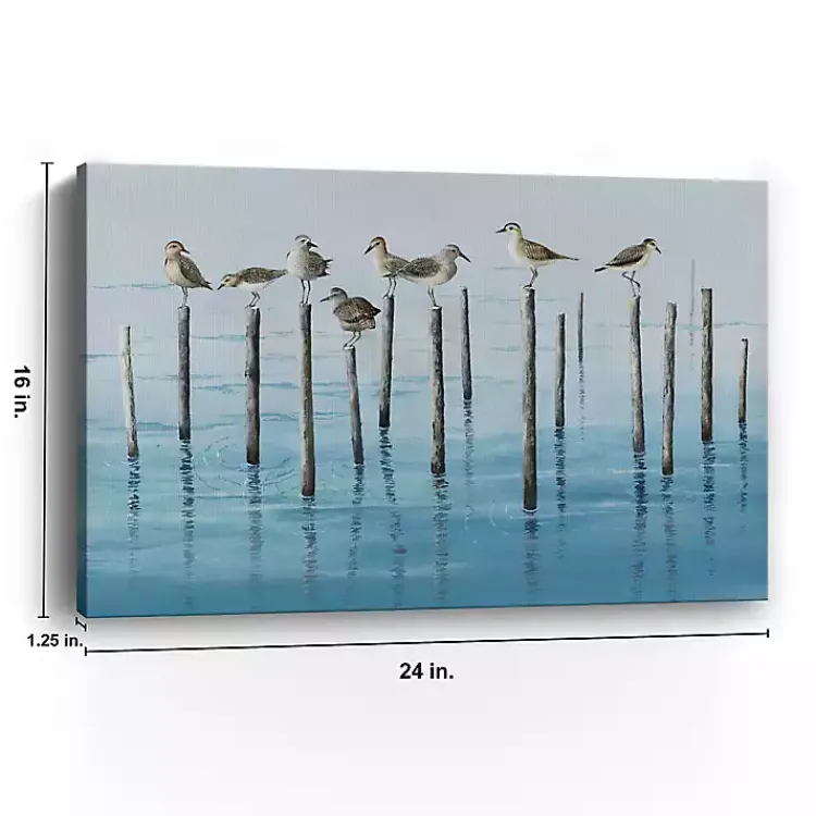 Canvas Art-Kirklands Home Sea Bird Break Canvas Art Print Blue