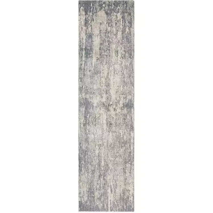 Area Rugs-Kirklands Home Jordan Cary Runner, 2x10 Gray