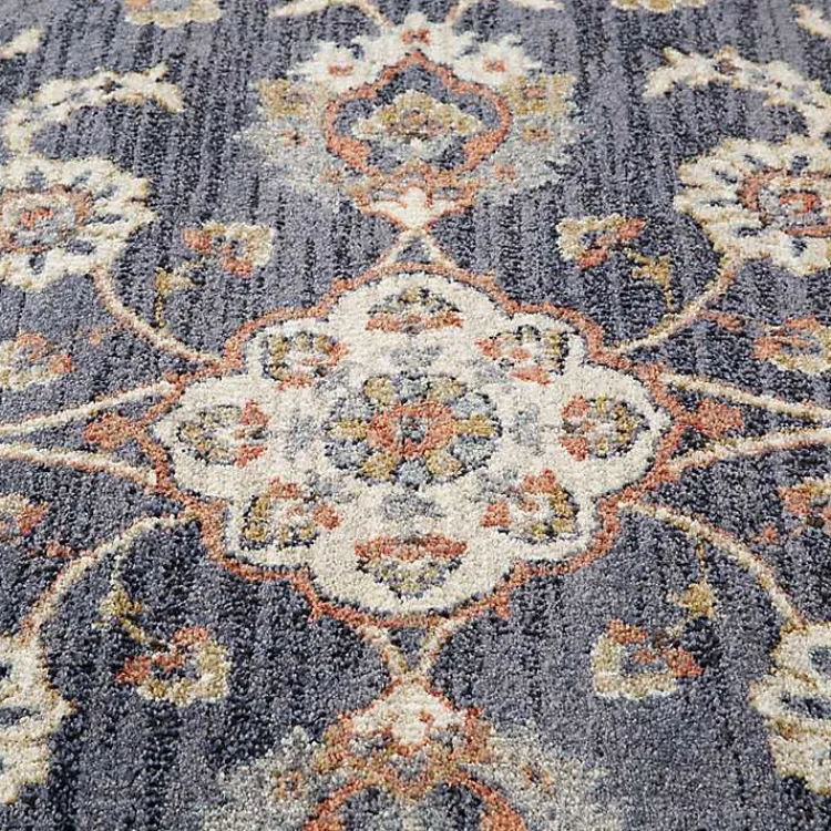 Area Rugs-Kirklands Home Jordan Bea Navy Blue Area Rug, 6x9