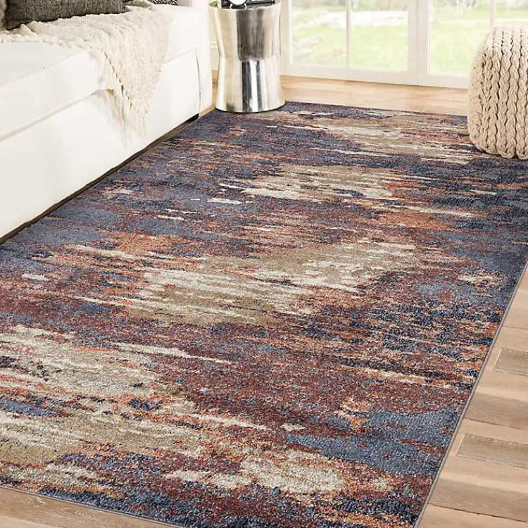 Area Rugs-Kirklands Home Jordan Delia Rust Area Rug, 5x7