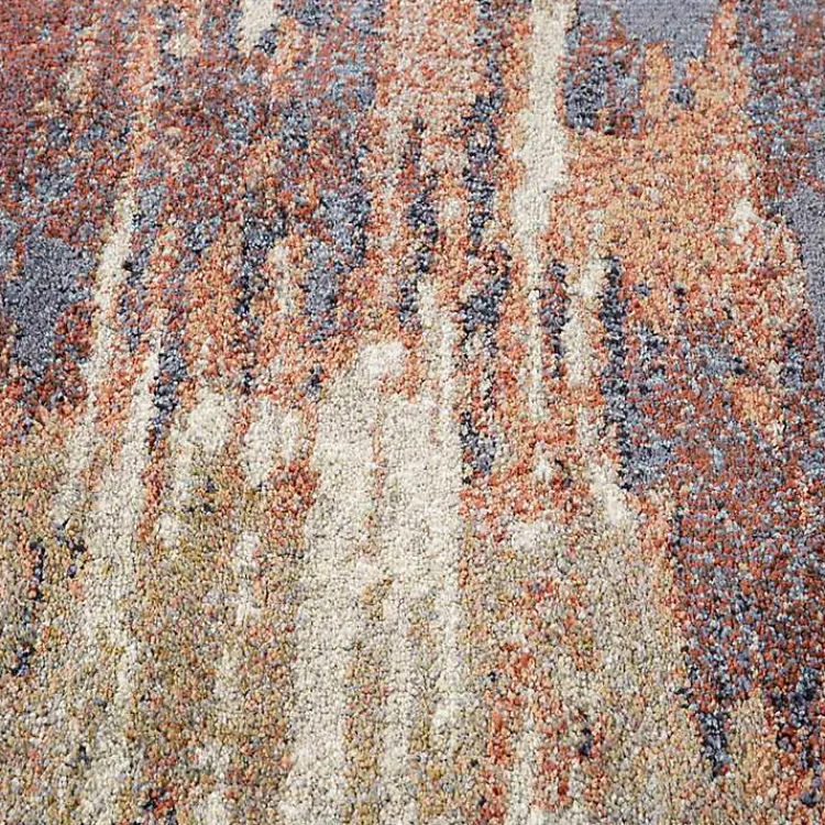 Area Rugs-Kirklands Home Jordan Delia Rust Area Rug, 5x7