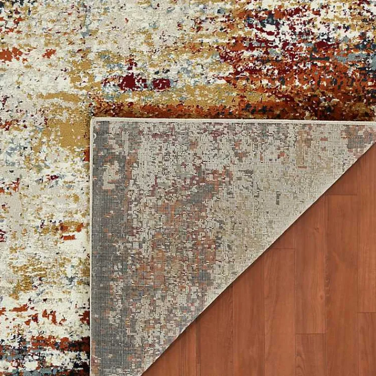 Area Rugs-Kirklands Home Bastia Ivory Orange Accent Rug, 2x3 Multi