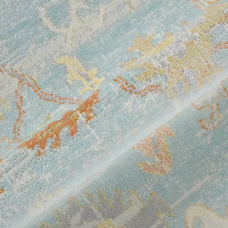 Area Rugs-Kirklands Home Bohemian Gretna Aqua Beige Accent Rug, 2x3