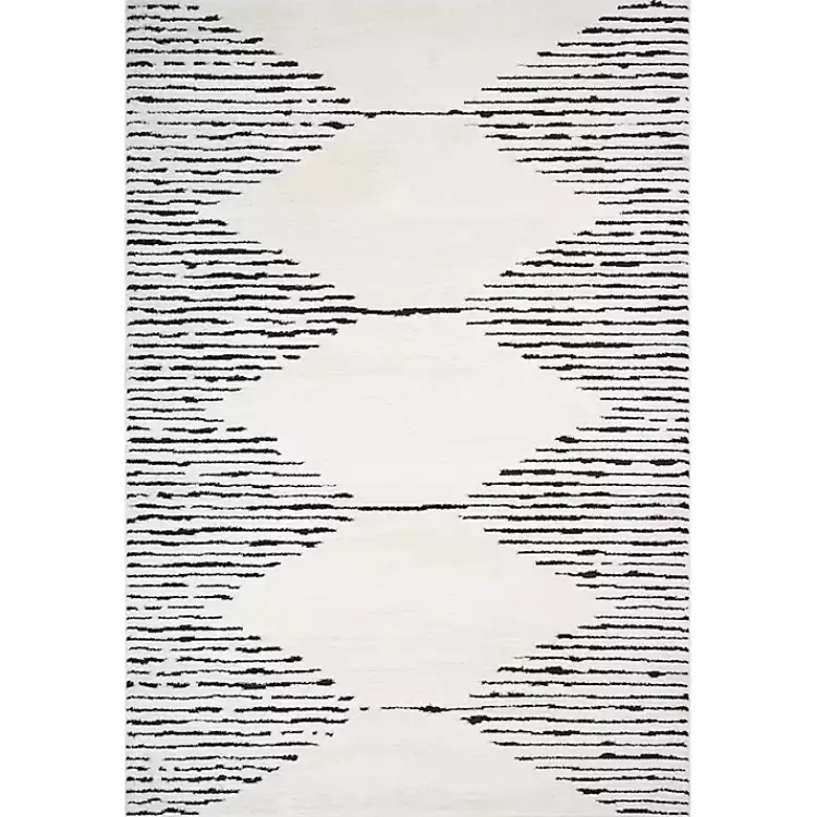 Area Rugs-Kirklands Home White Moroccan Accent Rug, 2x3