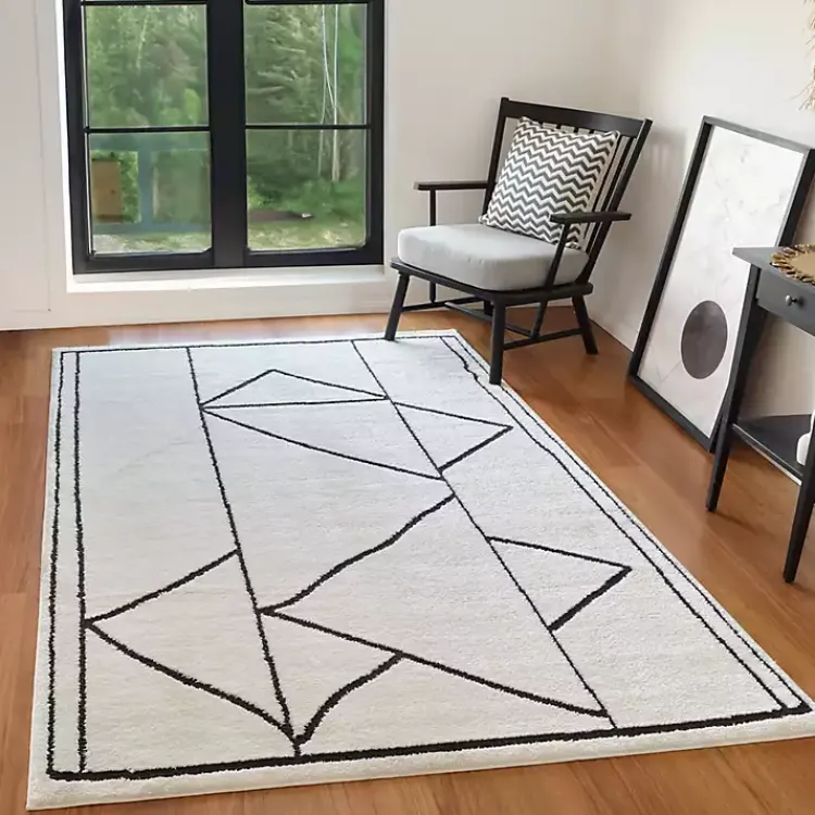 Area Rugs-Kirklands Home Ivory Moroccan Accent Rug, 2x3