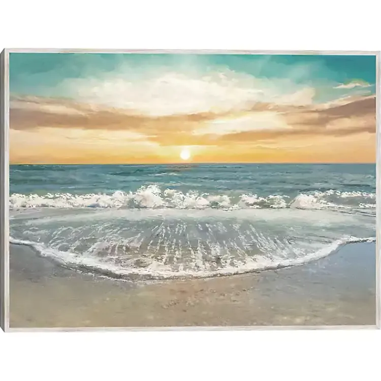 Canvas Art-Kirklands Home Seafoam Sunrise Framed Canvas Art Print