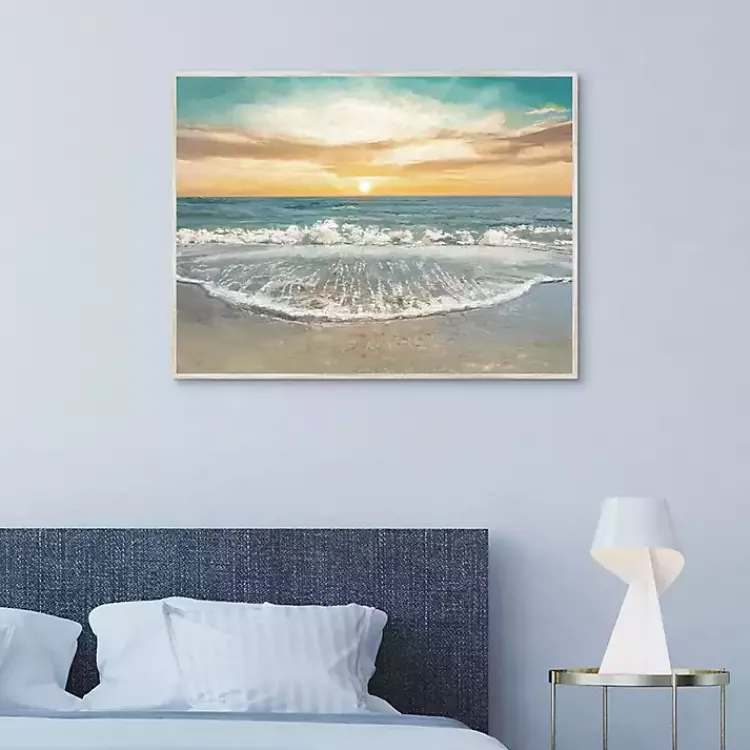 Canvas Art-Kirklands Home Seafoam Sunrise Framed Canvas Art Print