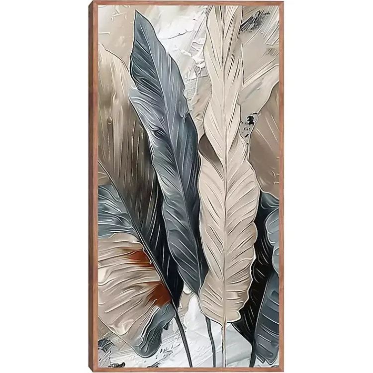 Canvas Art-Kirklands Home Banana Leaves Framed Canvas Art Print Multi