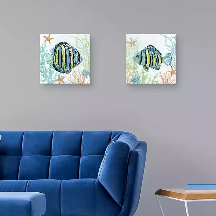 Canvas Art-Kirklands Home Colorful Swim Canvas Art Prints, Set of 2