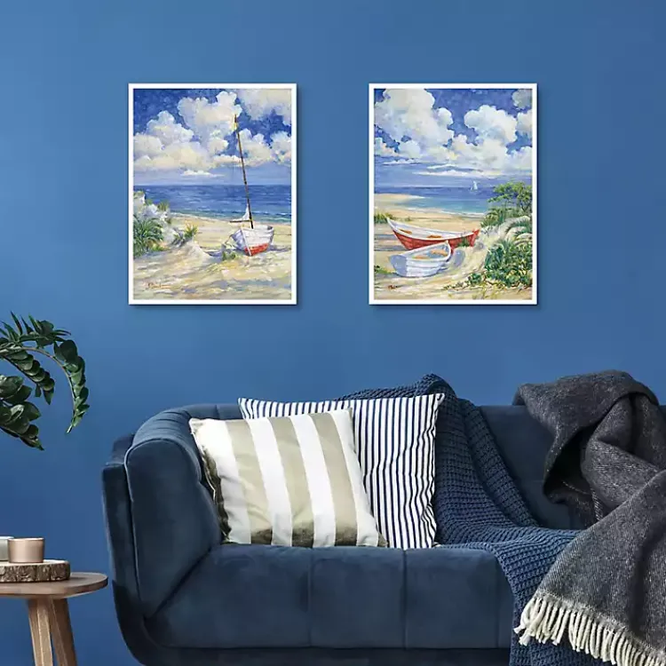 Canvas Art-Kirklands Home Costa Del Sol Framed Canvas Art Prints, Set of 2