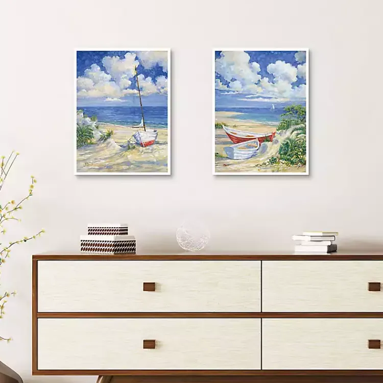 Canvas Art-Kirklands Home Costa Del Sol Framed Canvas Art Prints, Set of 2