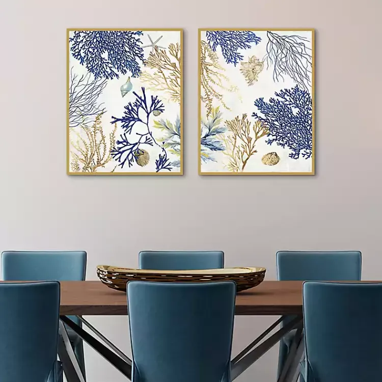 Canvas Art-Kirklands Home Soft Corals Framed Canvas Art Prints, Set of 2