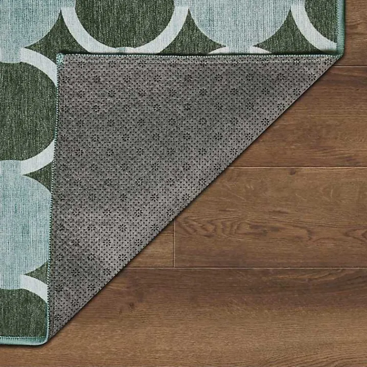 Area Rugs-Kirklands Home Dula Sage Green Washable Area Rug, 5x7