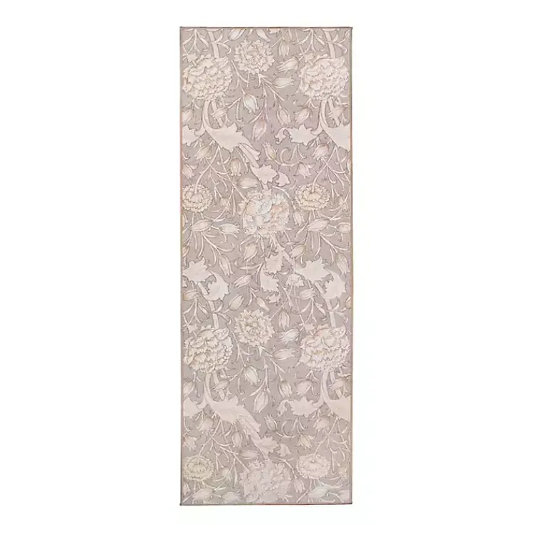 Area Rugs-Kirklands Home Kalini Natural Floral Washable Runner, 2x7