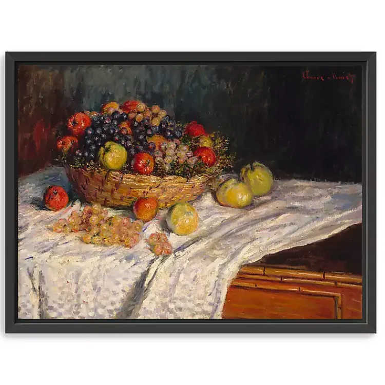 Canvas Art-Kirklands Home Apples and Grapes Framed Canvas Art Print Multi