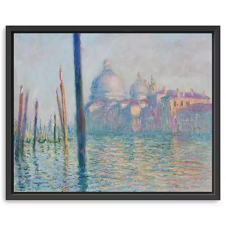 Canvas Art-Kirklands Home Le Grand Canal-Venice Framed Canvas Art Print Blue