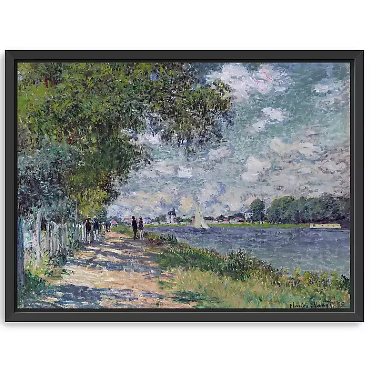 Canvas Art-Kirklands Home The Seine at Argenteuil Framed Canvas Art Print
