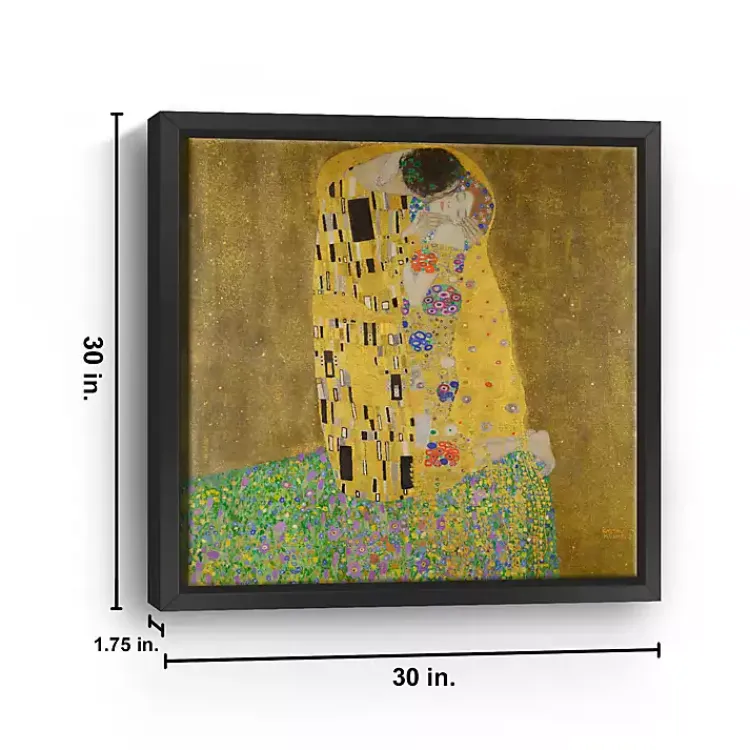 Canvas Art-Kirklands Home The Kiss Framed Canvas Art Print, 30x30 in.