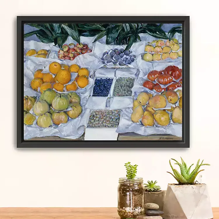 Canvas Art-Kirklands Home Fruit Displayed on Stand Canvas Print, 26x20 in.