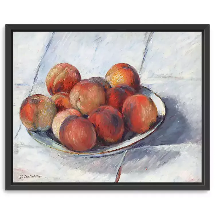 Canvas Art-Kirklands Home Plate of Peaches Framed Canvas Art Print