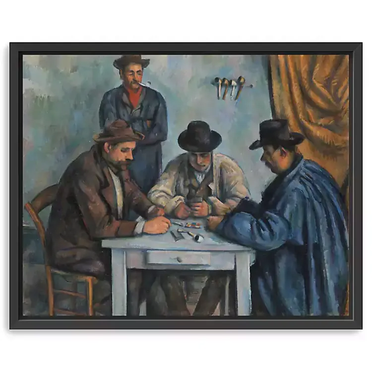 Canvas Art-Kirklands Home The Card Players Framed Canvas Art Print