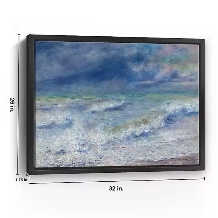 Canvas Art-Kirklands Home Seascape Framed Canvas Art Print, 26x32 Blue