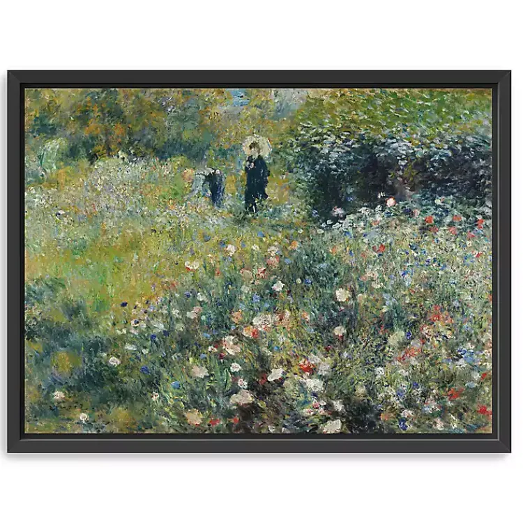 Canvas Art-Kirklands Home Woman with Parasol Garden Canvas Print, 42x32 in.