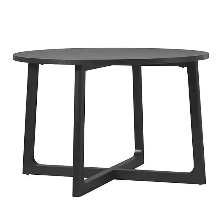 Dining Tables-Kirklands Home Wood Modern Round Dining Table Black