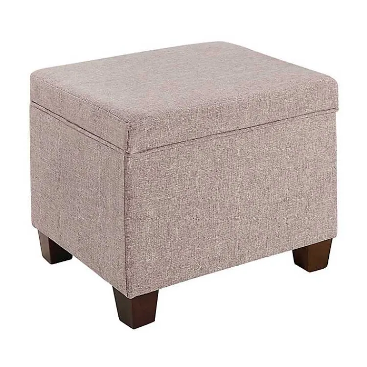 Benches & Ottomans-Kirklands Home Madison Storage Ottoman Pink