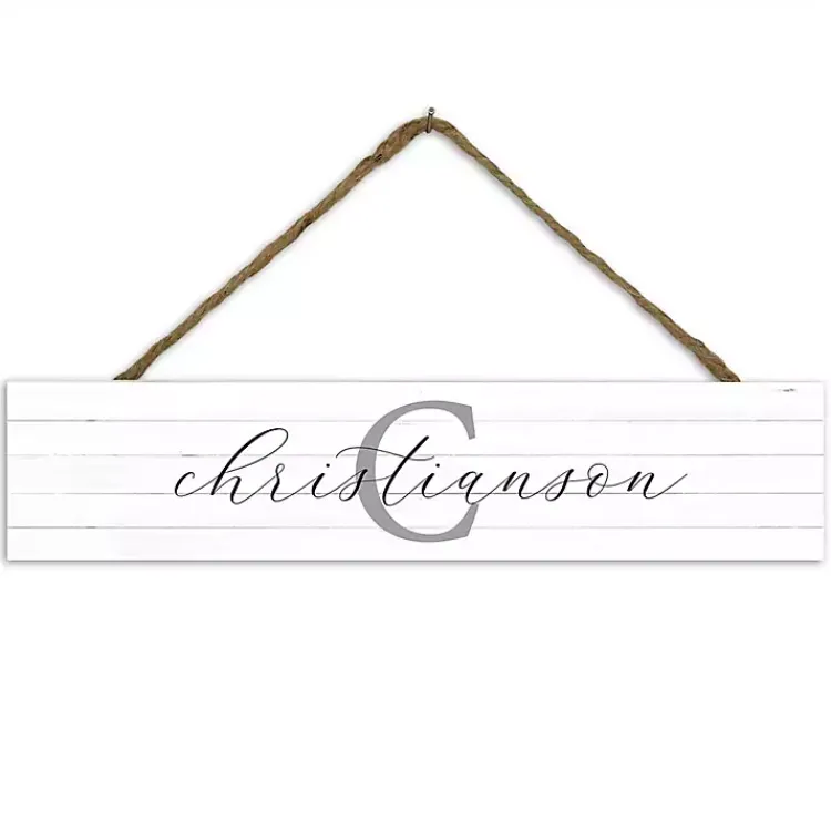 Wall Quotes & Signs-Kirklands Home Personalized Simple Monogram Wall Plaque White