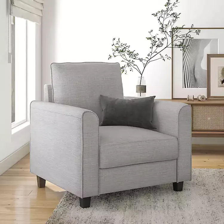 Accent Chairs-Kirklands Home Upholstered Jorden Accent Chair Gray