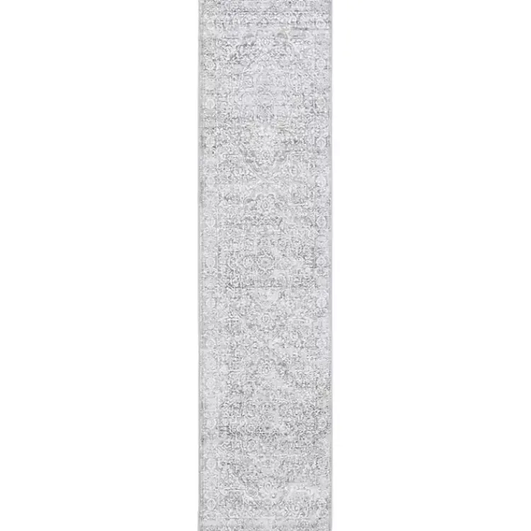 Area Rugs-Kirklands Home Brentwood Traditional Runner, 2x8 Gray