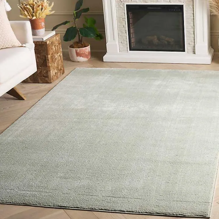 Area Rugs-Kirklands Home Solid Sage Revive Area Rug, 5x7 Green